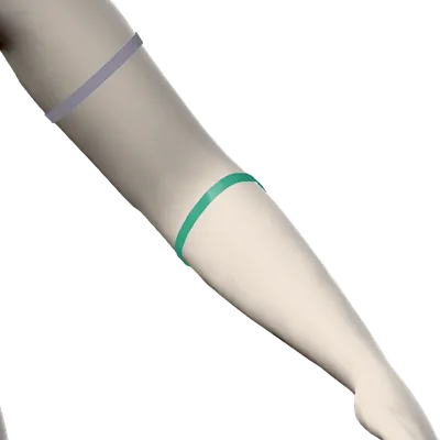 Forearms, left and right: the tape on Leano’s twin